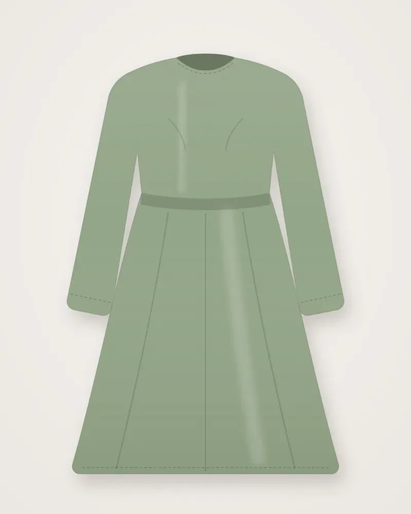 Gamis Anak, Hijau sage