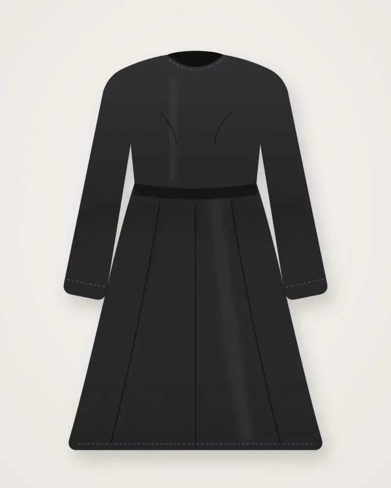 Gamis Polos, Hitam