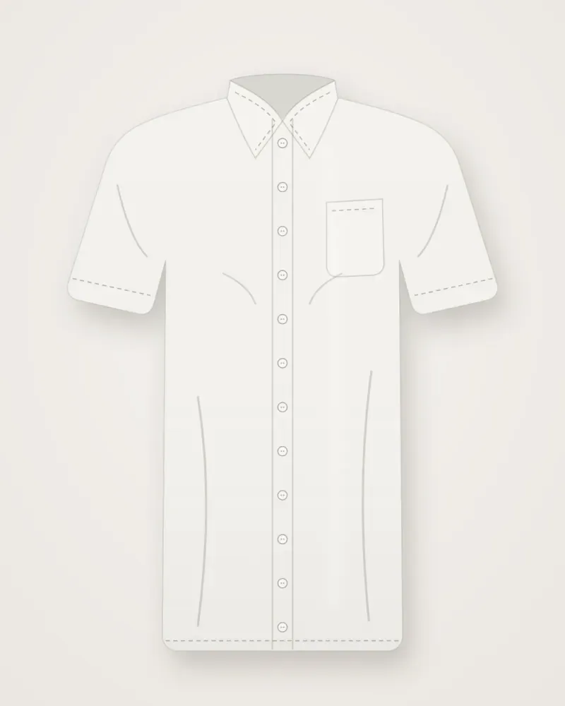 Kemeja Linen Lengan Pendek, Putih
