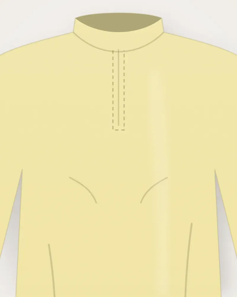 Blouse Katun, Kuning mentega, tampak dekat