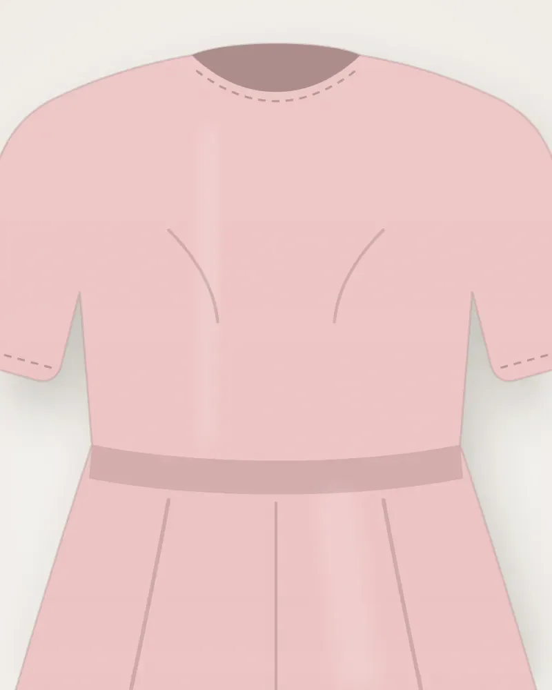 Dress Anak, Pink muda, tampak dekat