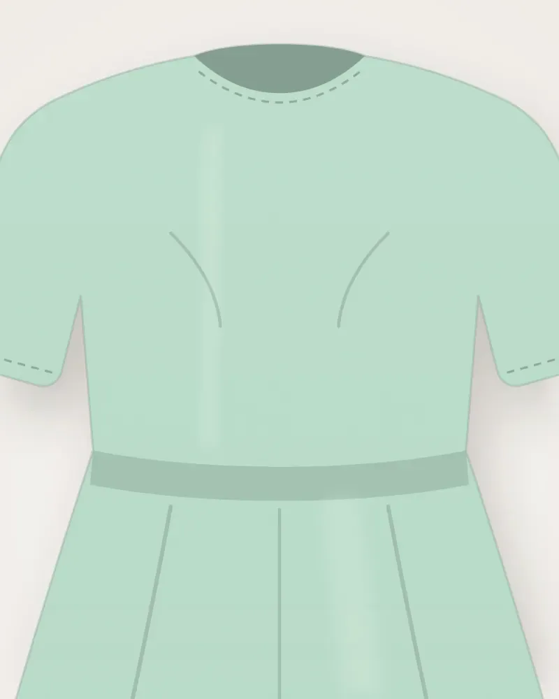 Dress Anak, Mint, tampak dekat