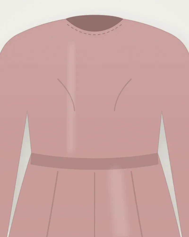 Gamis Anak, Dusty pink, tampak dekat