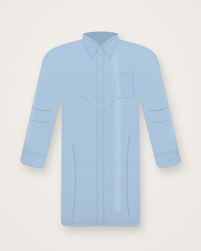 Kemeja Oxford, Biru muda