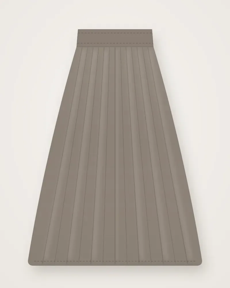 Rok Plisket, Taupe